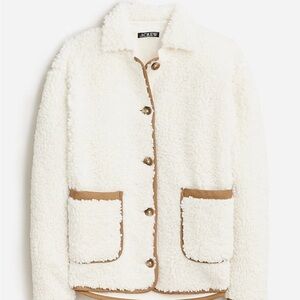 NWT J.Crew Faux Sherpa Barn Jacket Item BW067 Medium